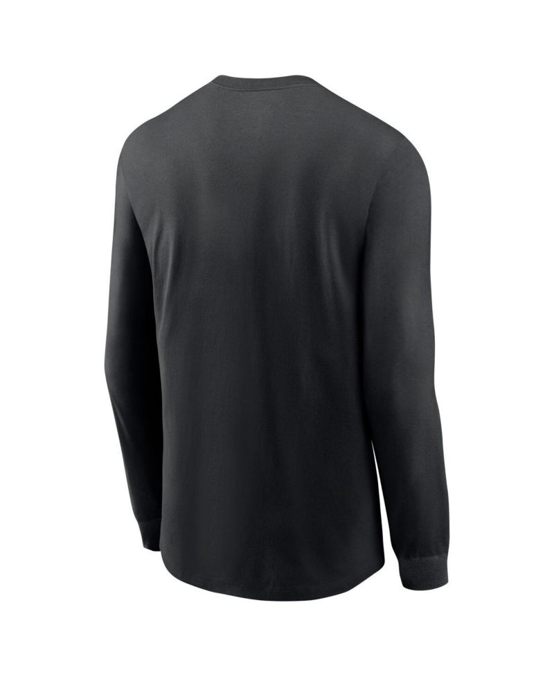 Men's Black Georgia Bulldogs Basketball Icon Two-Hit Long Sleeve T-Shirt