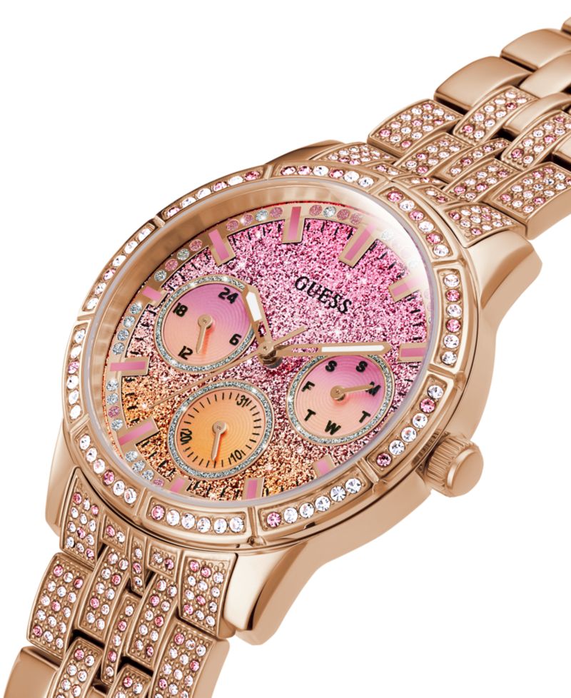 Women's Glitz Rose Gold-Tone Stainless Steel Bracelet Watch 40mm