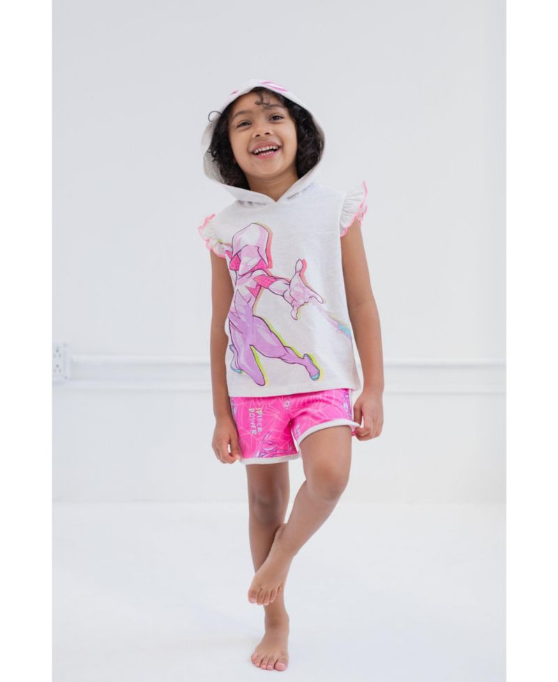Girls SPIDERMAN Spidey and His Amazing Friends Cosplay Tank Top and Dolphin Active French Terry Shorts Outfit Set