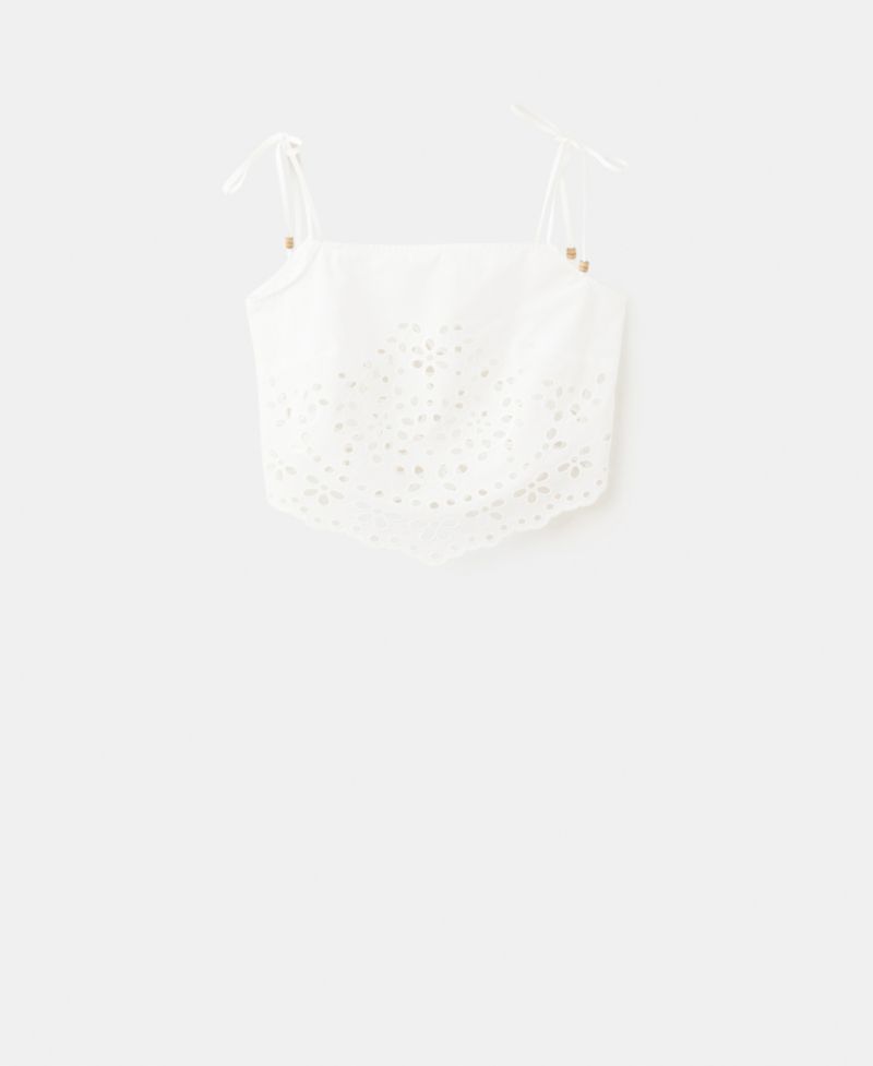 Women's Embroidered Open-Work Top