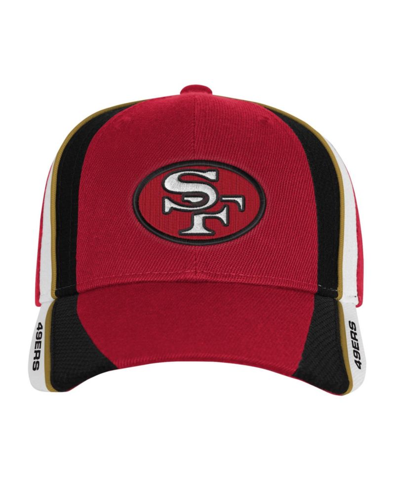 Big Boys and Girls Red San Francisco 49ers Club Downforce Pro Crown Adjustable Hat
