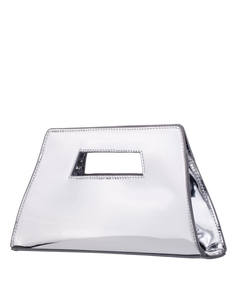Cut Out Handle Trapezoid Clutch
