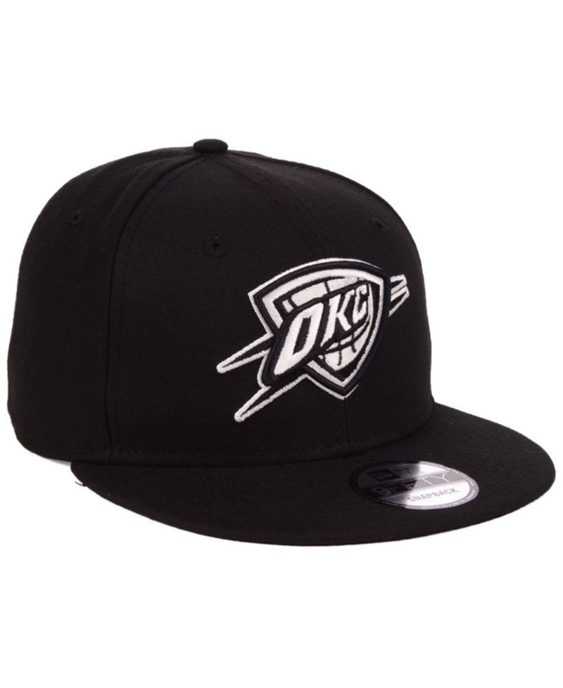 Oklahoma City Thunder Black White 9FIFTY Snapback Cap