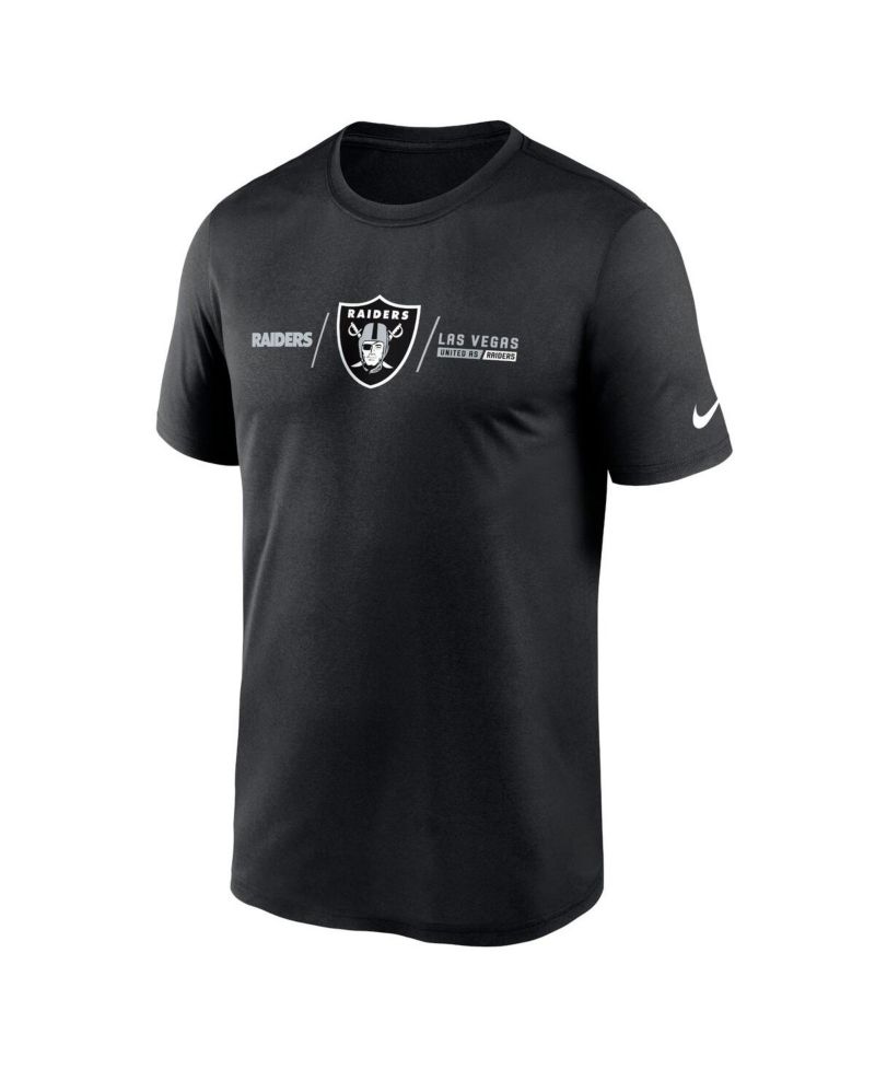 Men's Black Las Vegas Raiders Horizontal Lockup Legend T-shirt