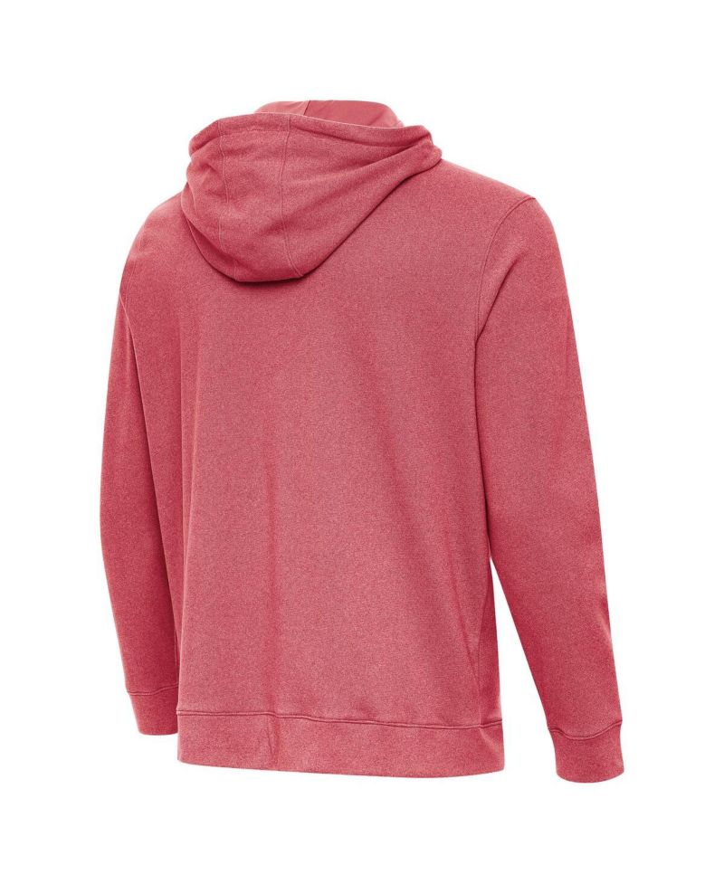 Men's Heather Scarlet Ohio State Buckeyes Cloud Pullover Hoodie