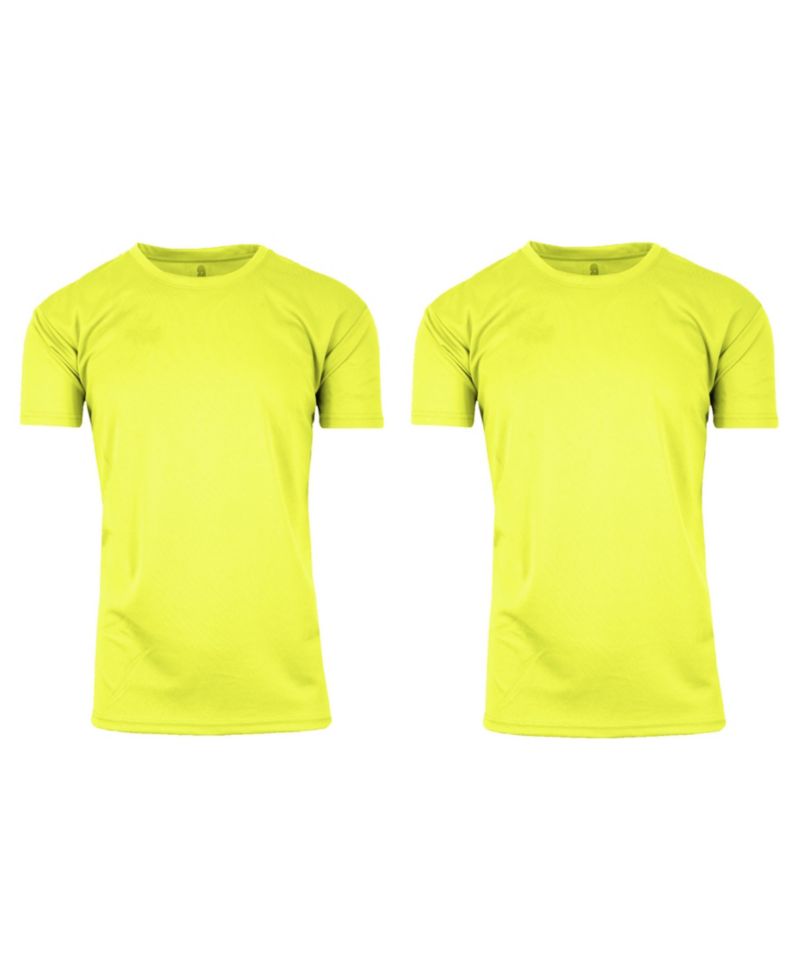 Men's Short Sleeve Moisture-Wicking Quick Dry Performance Crew Neck Tee -2 Pack