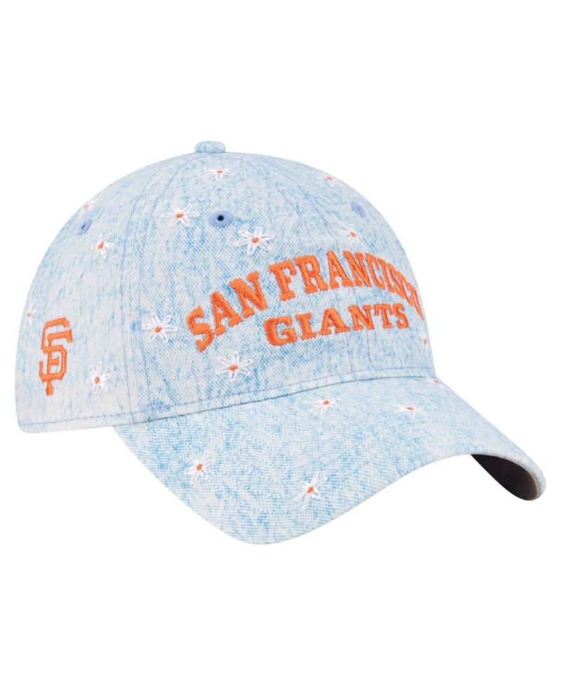 Women's Light Blue San Francisco Giants Daisy All Over 9TWENTY Adjustable Hat