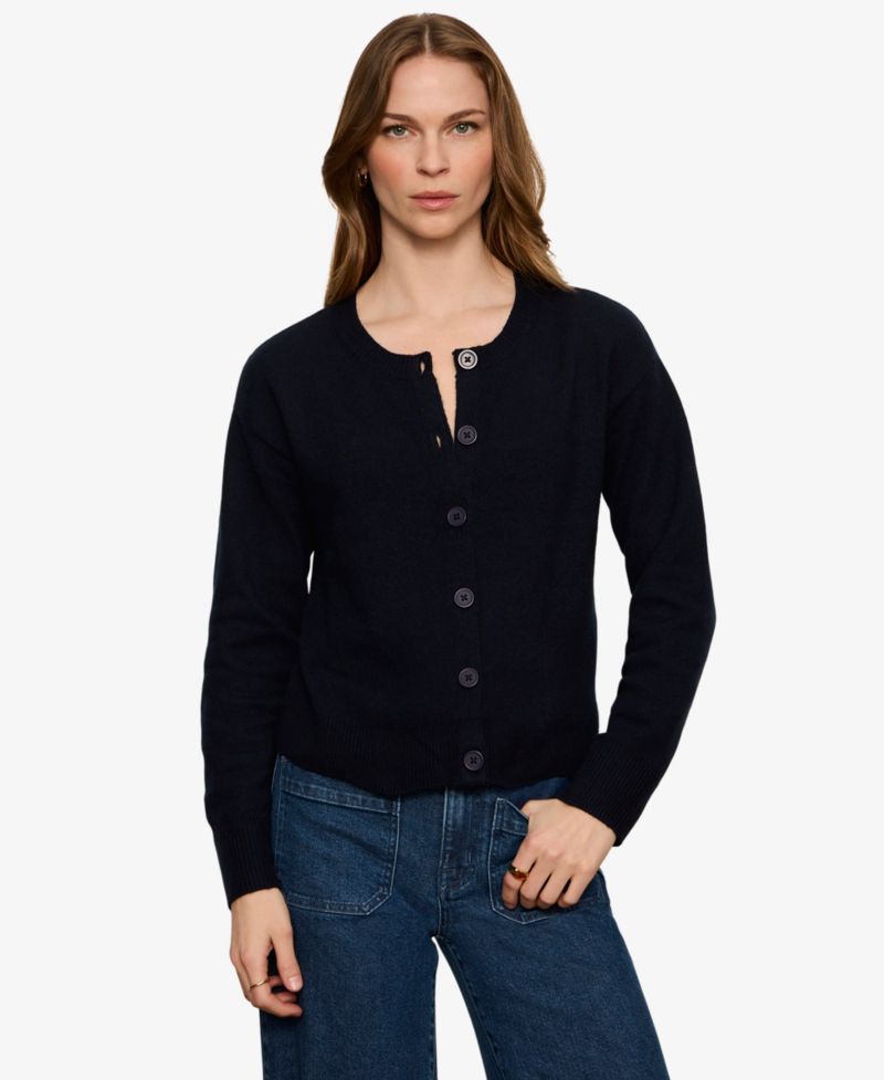 Petite Semi-Cropped Crewneck Sweater