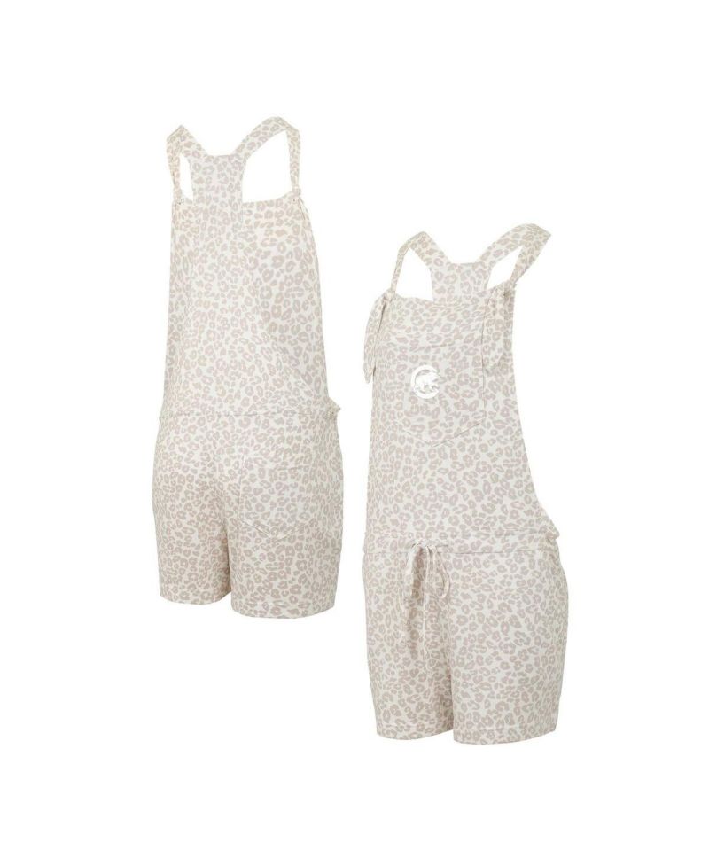 Women's Cream Chicago Cubs Montana Hacci Knit Romper Overalls