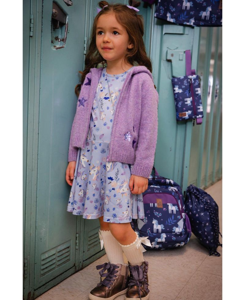 Little and Big Girl (6Y - 12Y) Short Sleeve Dress