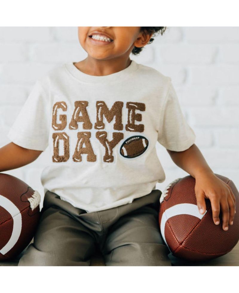 Little Boys Game Day Patch Short Sleeve T-Shirt