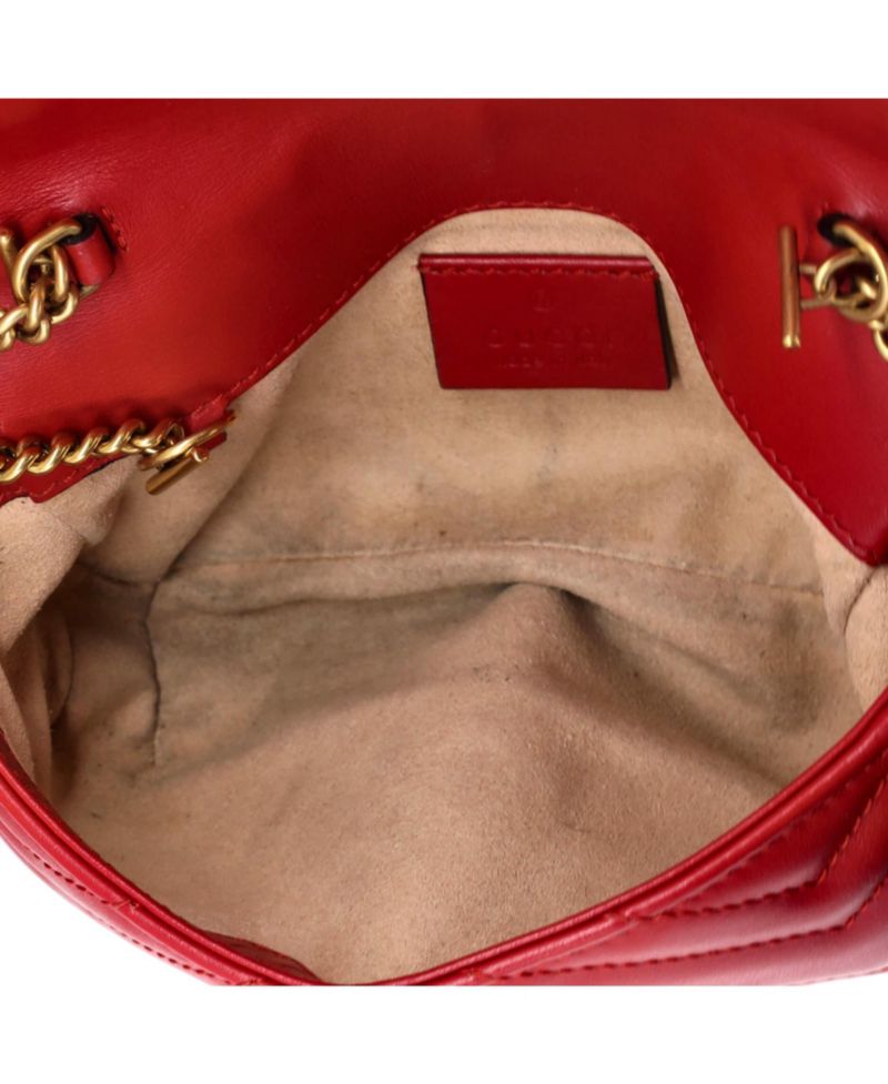 Super Mini GG Marmont Flap Bag Matelasse Leather