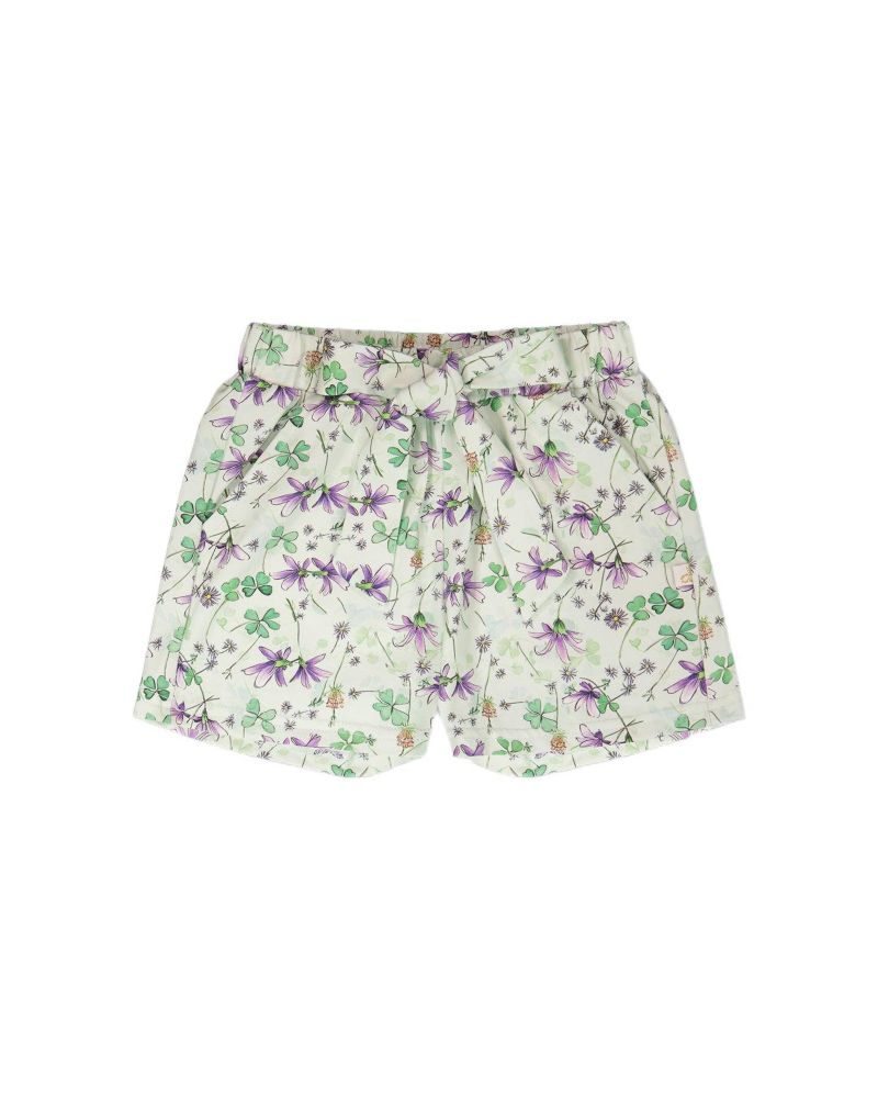 Baby Girl Jersey Shorts Printed Flowers - Baby