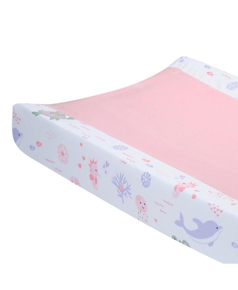 Lambs and Ivy Sea Dreams Dolphin/Turtle Underwater Nautical Changing Pad Cover