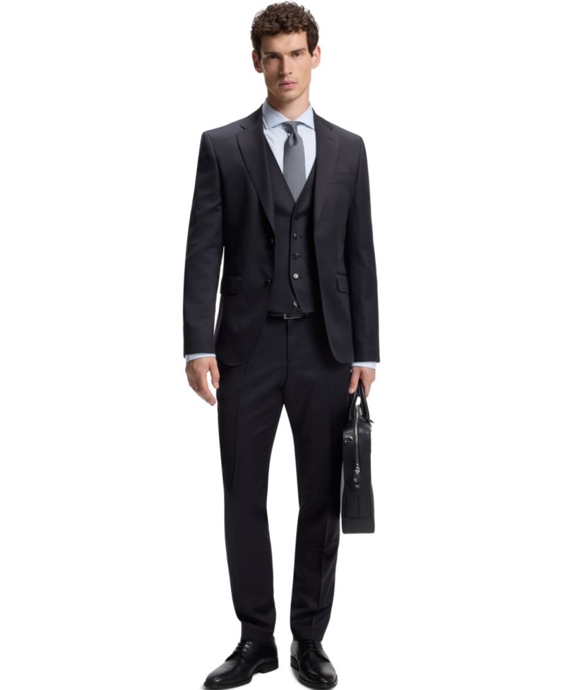 Men's Virgin-Wool Serge Suit Jacket