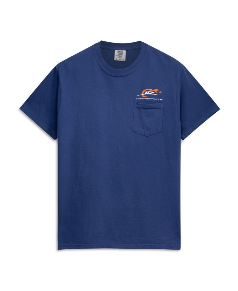 Men's Navy Stock Car Racing Team Pocket Heavyweight T-Shirt