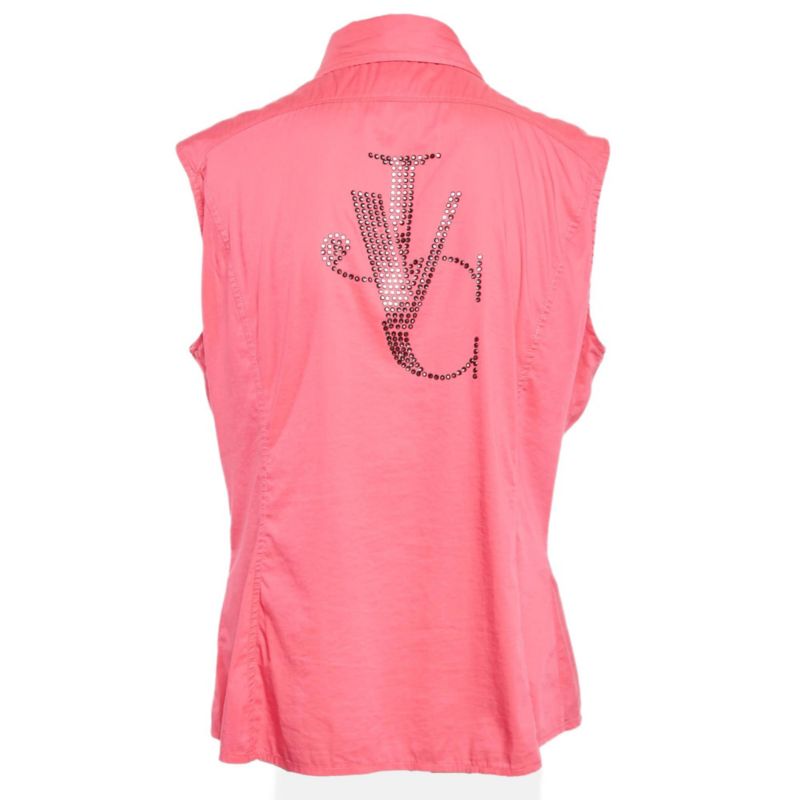 Women's Jeans Couture Embellished Cotton Blend Sleeveless Top