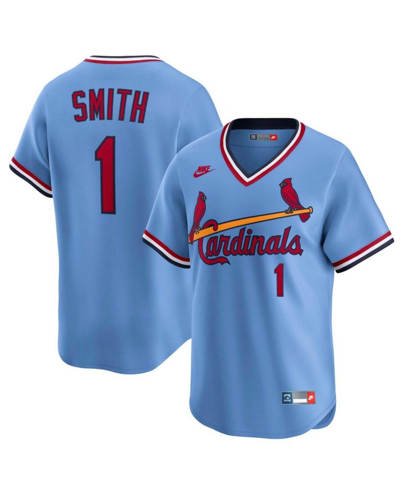 Men's Ozzie Smith Blue St. Louis Cardinals Throwback Cooperstown Collection Limited Jersey
