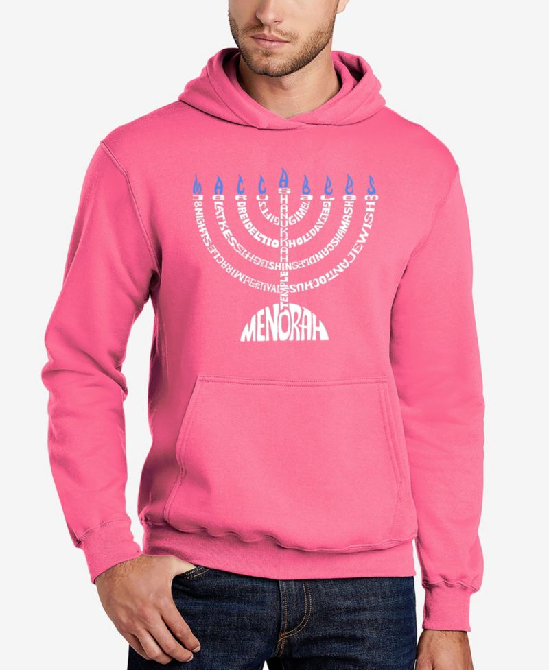 Men's Menorah Word Art Hooded Sweatshirt