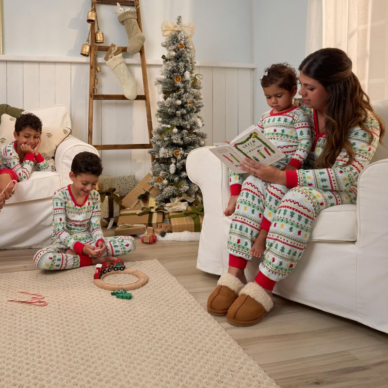 Holiday Family Pajamas Little and Big Kid Neutral Two Piece Pajamas