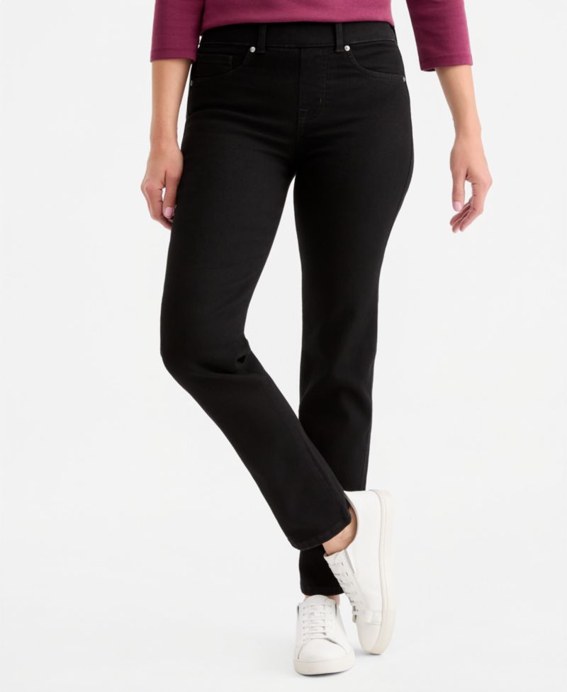 Women's Shaping Pull-On Straight Jeans