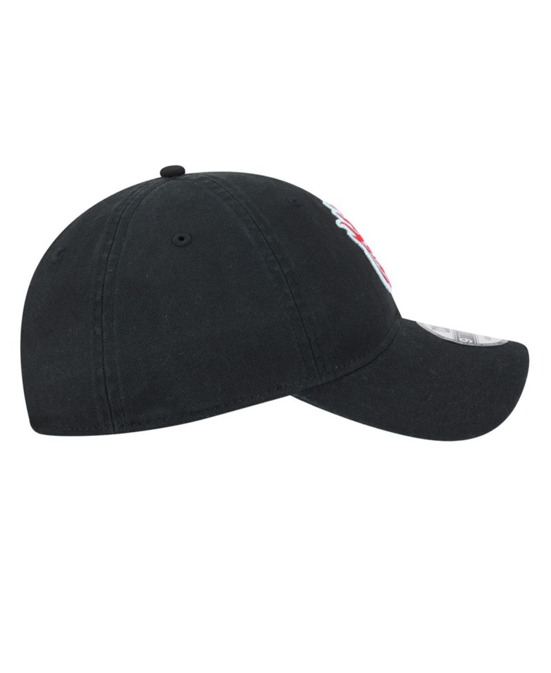 Men's Black Portland Fire 9TWENTY Core Logo Adjustable Hat