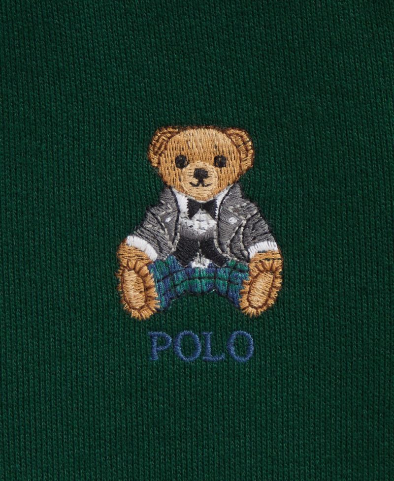 Baby Boys' Polo Bear Plaid Fleece Coverall