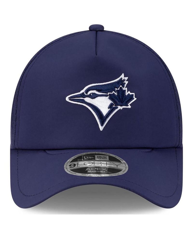 Men's Navy Toronto Blue Jays 2026 Batting Practice Apex 9FORTY Adjustable Trucker Hat