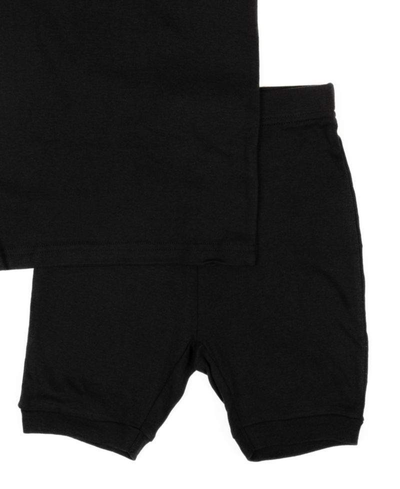Toddler Matching Family Two Piece Cotton Short Sleeve Shirt and Shorts Solid Color Pajamas 2T-5T