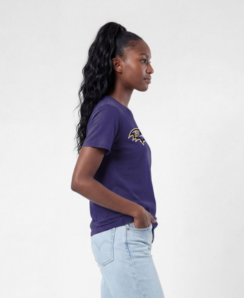 Women's Purple Baltimore Ravens Logo T-Shirt