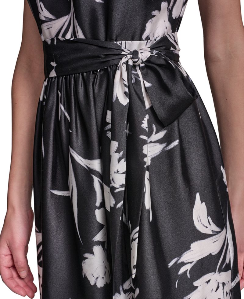 Women's Belted Midi Dress