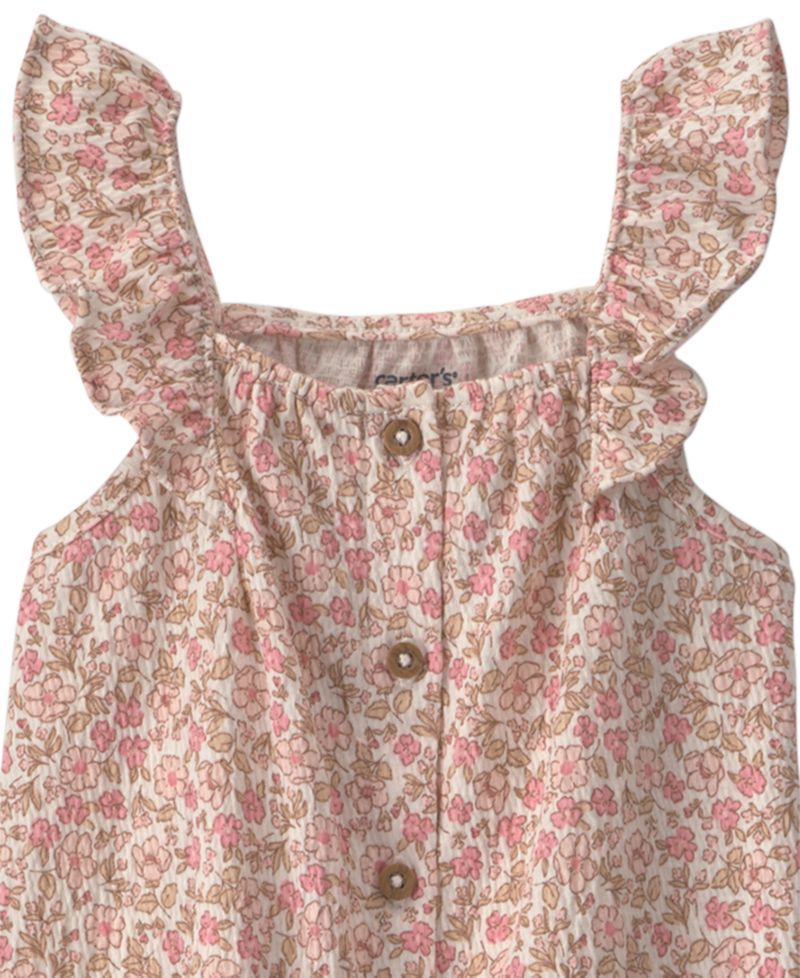 Baby Girls' Floral Print Jumpsuit