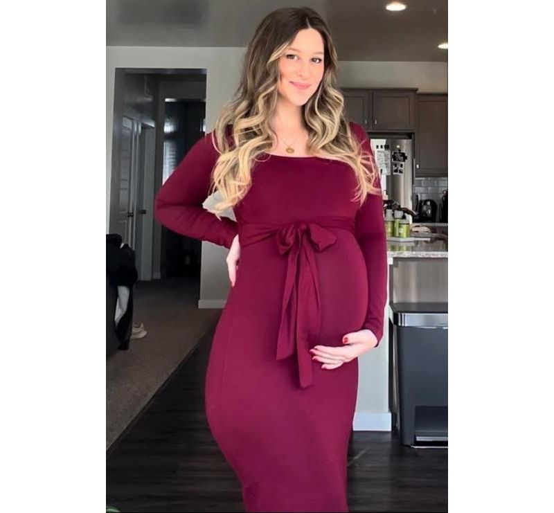 Women's Basic Square Neck Midi Dress