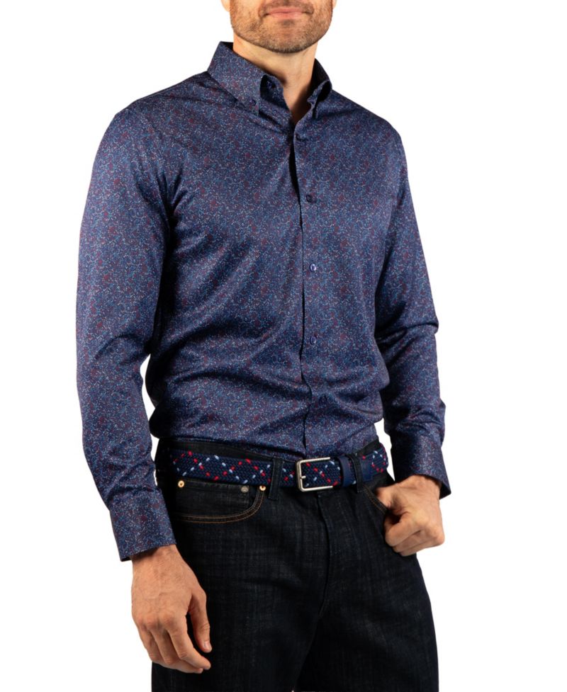 Men's Multi Dot Printed Performance Shirt