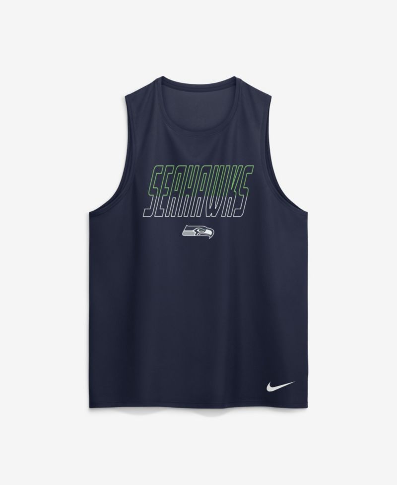 Men's Seattle Seahawks Kickoff Miler Dri-FIT Sleeveless Crewneck Double Pique Tank Top