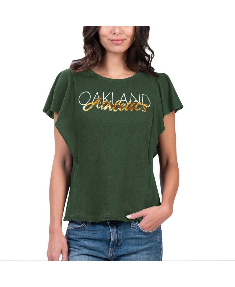 Women's Green Oakland Athletics Crowd Wave T-Shirt