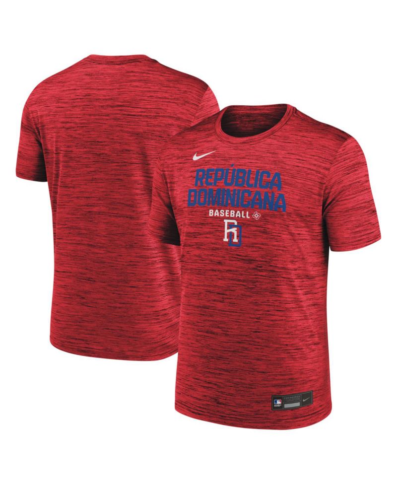 Men's Red Dominican Republic Baseball 2026 World Baseball Classic Velocity Dri-FIT T-Shirt