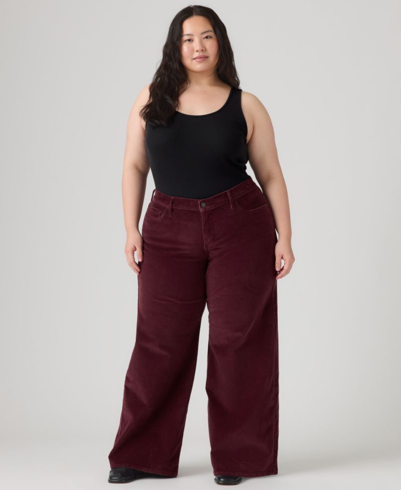 Plus Size Mid Rise 318 Shaping Wide-Leg Jeans