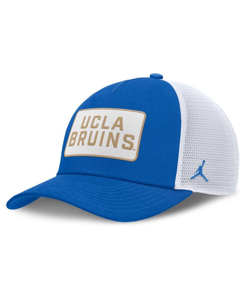 Men's Blue/White UCLA Bruins 2025 On-Field Rise Patch Trucker Adjustable Hat