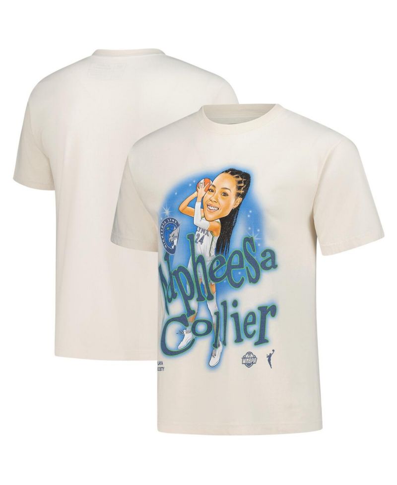 Men's and Women's Napheesa Collier Oatmeal Minnesota Lynx Sketch T-Shirt