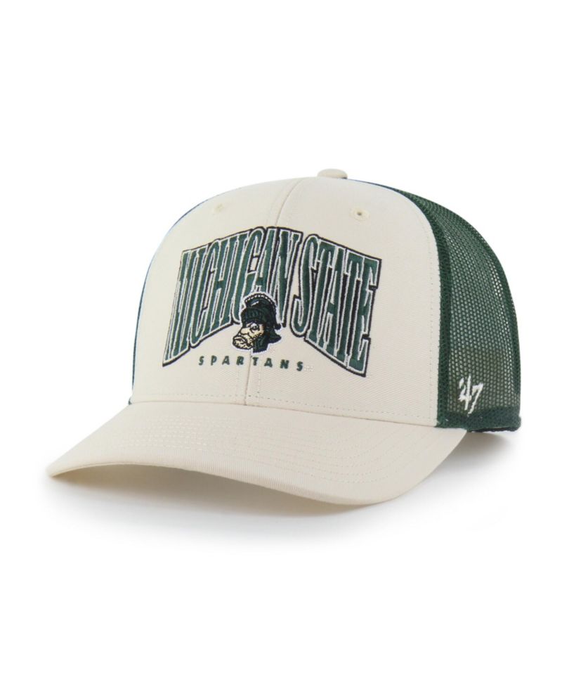 Men's Natural Michigan State Spartans Drawbridge Trucker Adjustable Hat