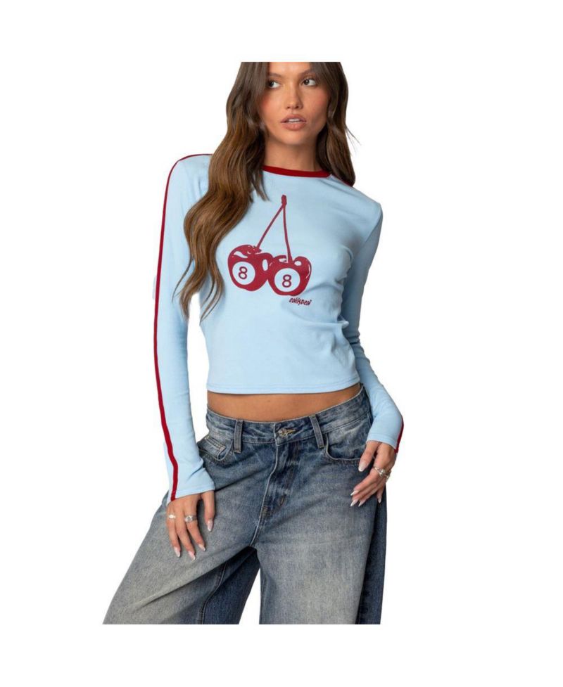 Women's Cherry 8 Long Sleeve T Shirt