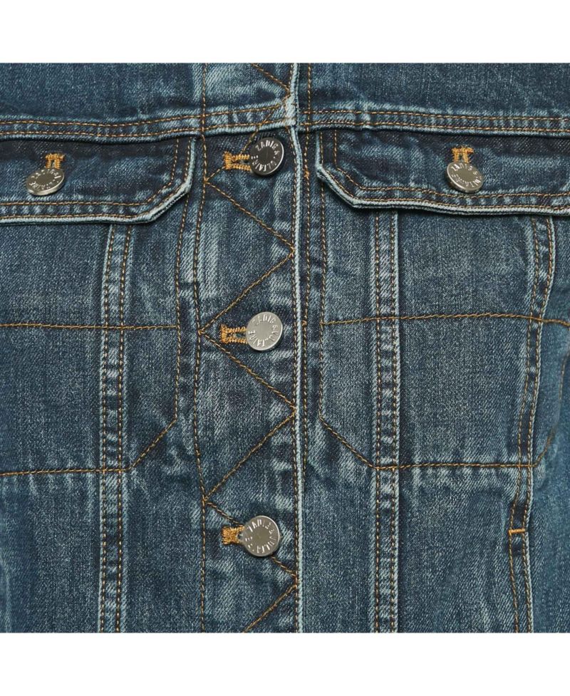 Women's Pre-Owned Zadig and Voltaire Blue Denim Button Front Kioky Art Jacket