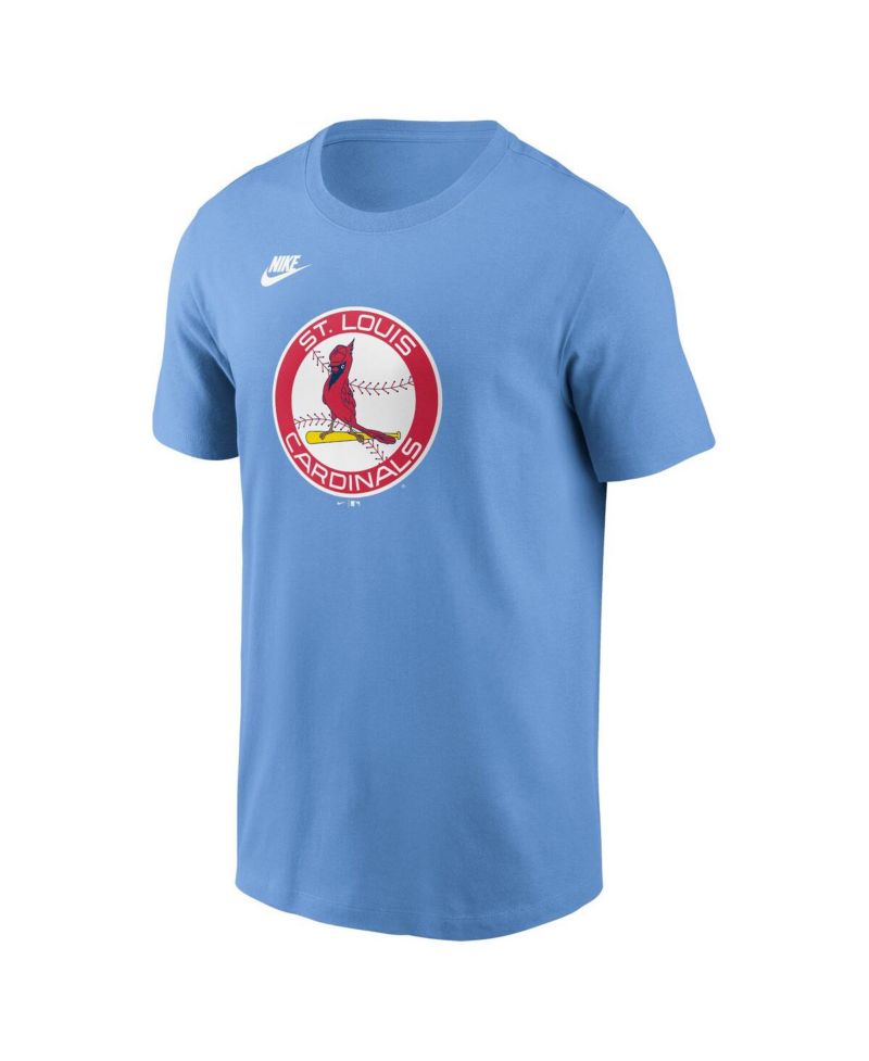 Men's Light Blue St. Louis Cardinals Cooperstown Collection Team Logo T-Shirt