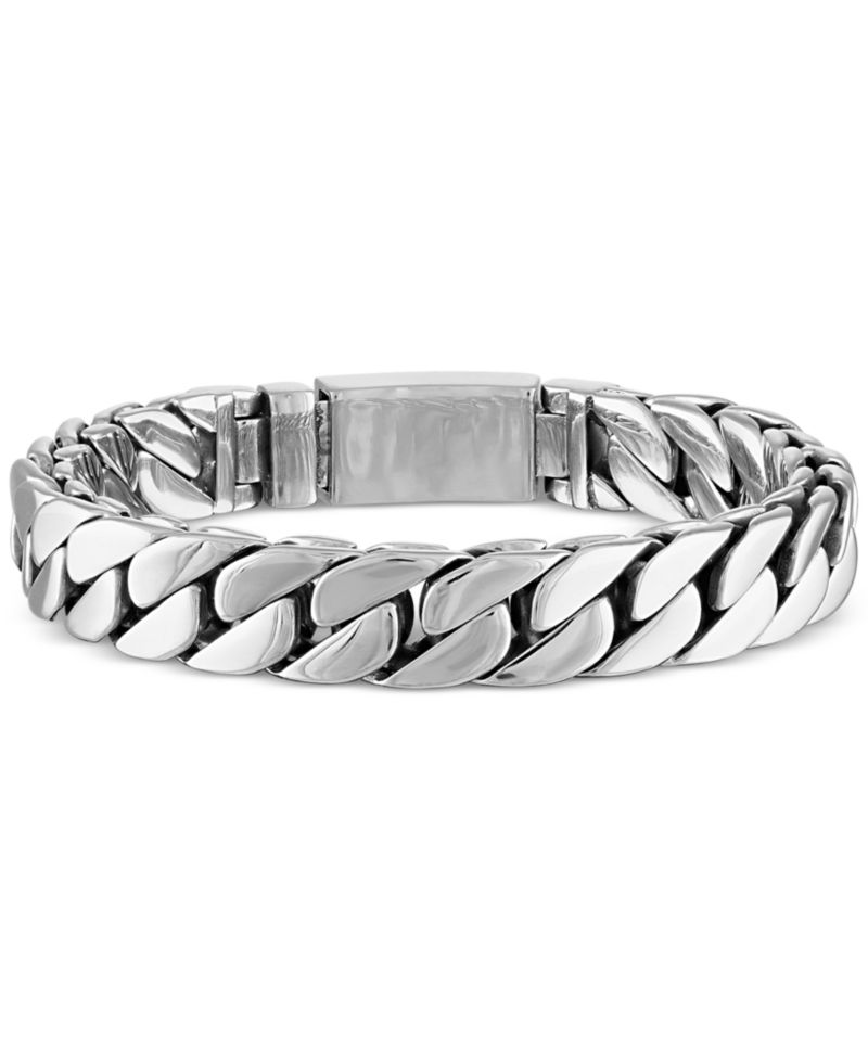 Curb Link Chain Bracelet in Gold-Tone Ion-Plated Stainless Steel, Created for Macy's (Also in Stainless Steel)