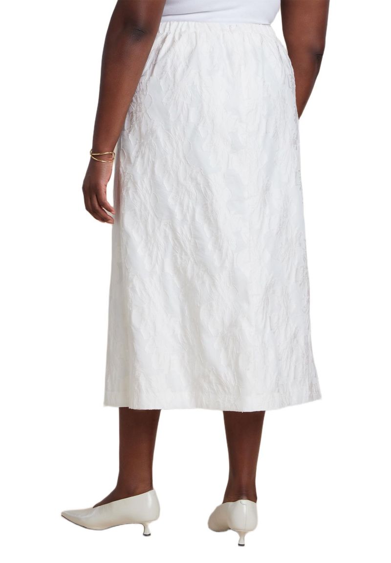 Women's Floral Jacquard A Line Skirt