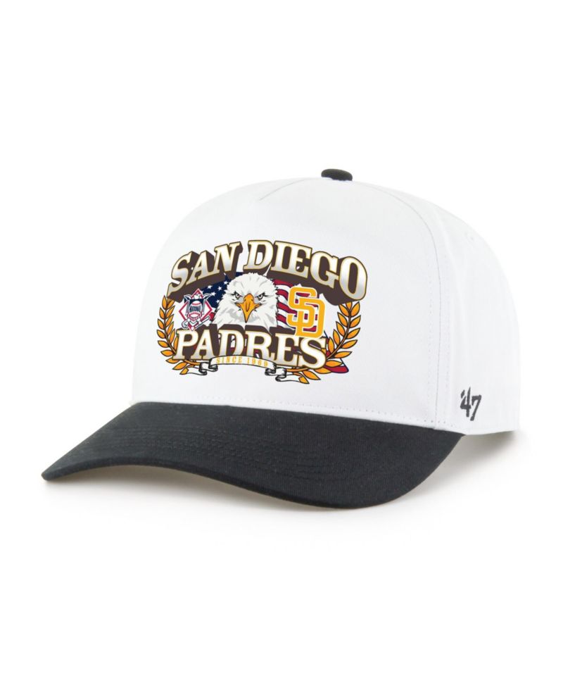 Men's White/Black San Diego Padres Americana Eagle Hitch Adjustable Hat
