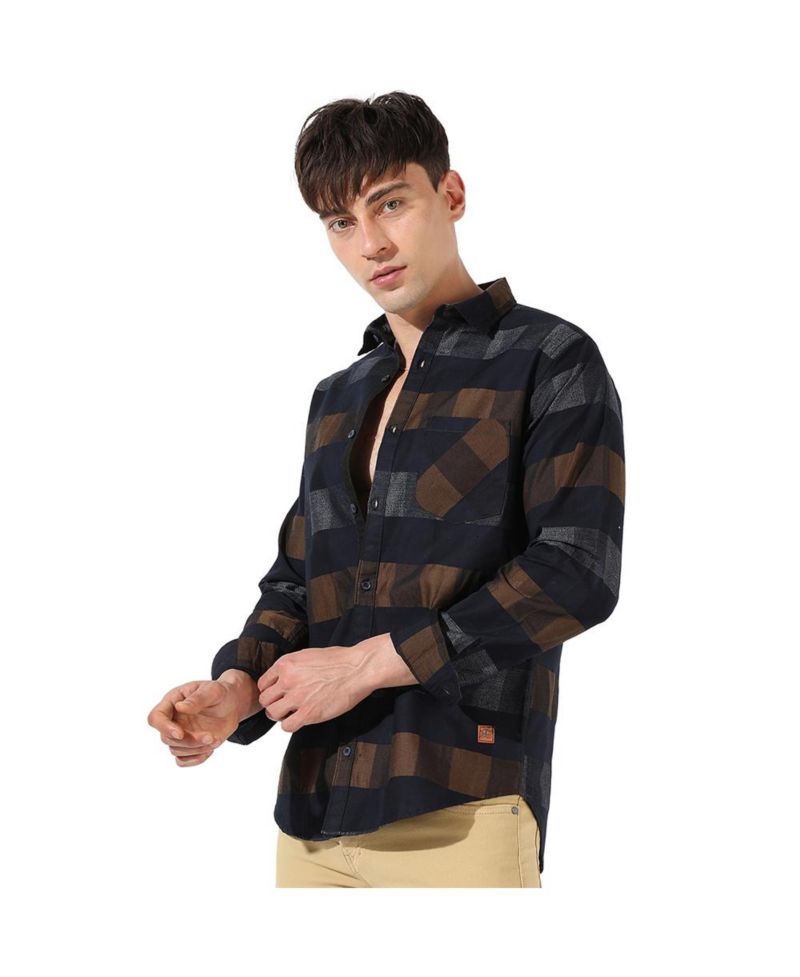 Men's Men Full Sleeve Checkered Casual Shirt