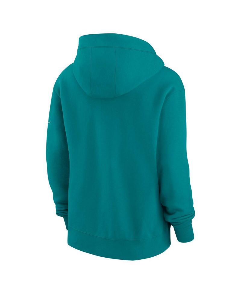 Women's Aqua Miami Dolphins Phoenix Rewind Full-Zip Hoodie
