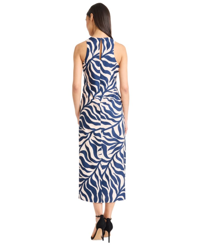 Women's Sleeveless Printed Midi Dress